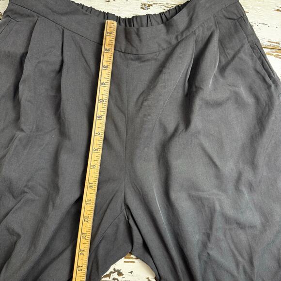 Eileen Fisher Tencel Wide Leg Pull On Pants Gray S16WTG Sandwashed Cropped - Picture 7 of 9